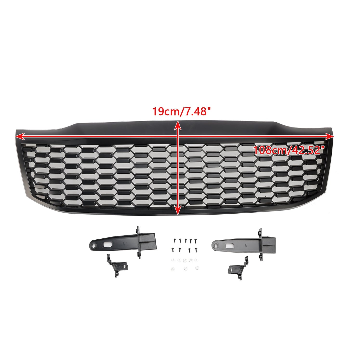 Griglia paraurti anteriore nera opaca Toyota Hilux Vigo MK7 2012-2014