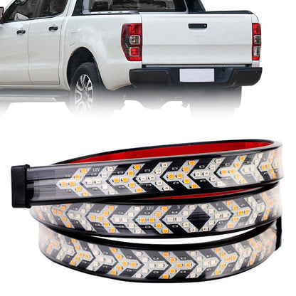 Striscia di luci posteriori a LED per auto e camion, indicatori di direzione, dinamica, a spina di pesce, 1,2 metri