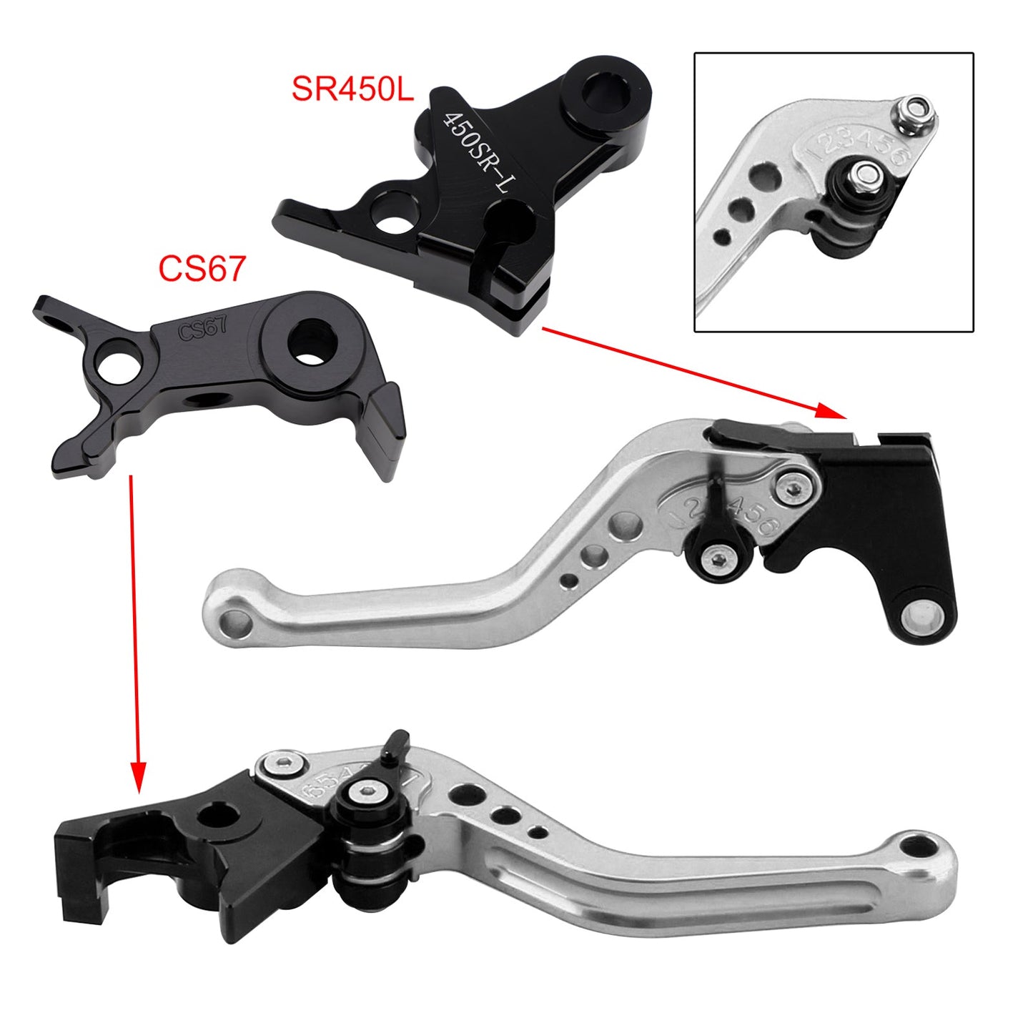 NUOVA leva freno frizione corta adatta per VOGE DS900X 900DSX 2024-2026