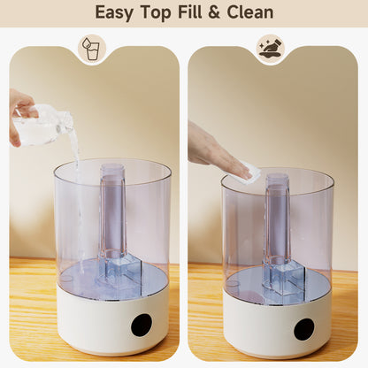 Umidificatore per camera grande (7,8L), con sterilizzazione UV, diffusore di oli essenziali
