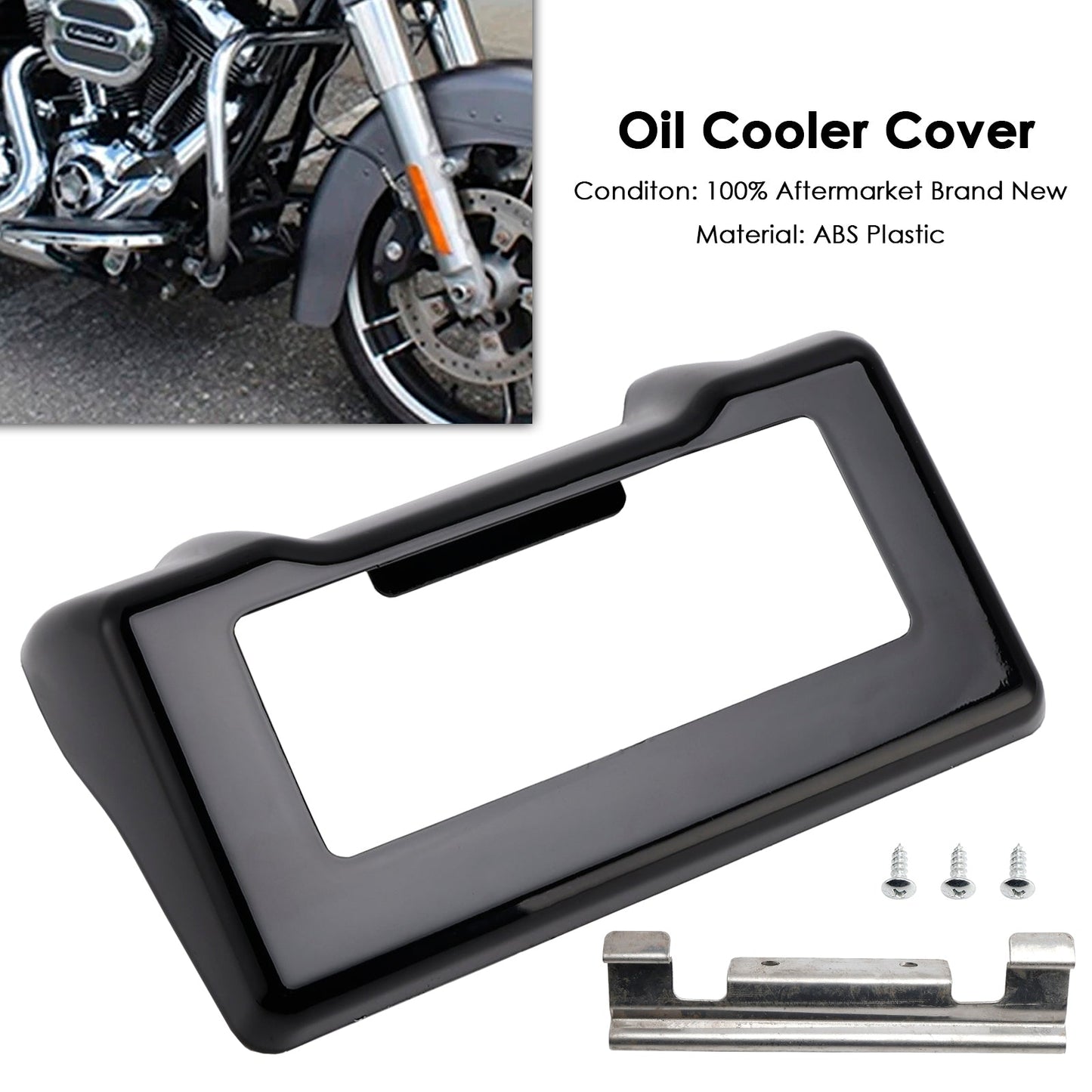 Copertura del radiatore dell'olio adatta per Touring Road King Street Glide 2011-2016