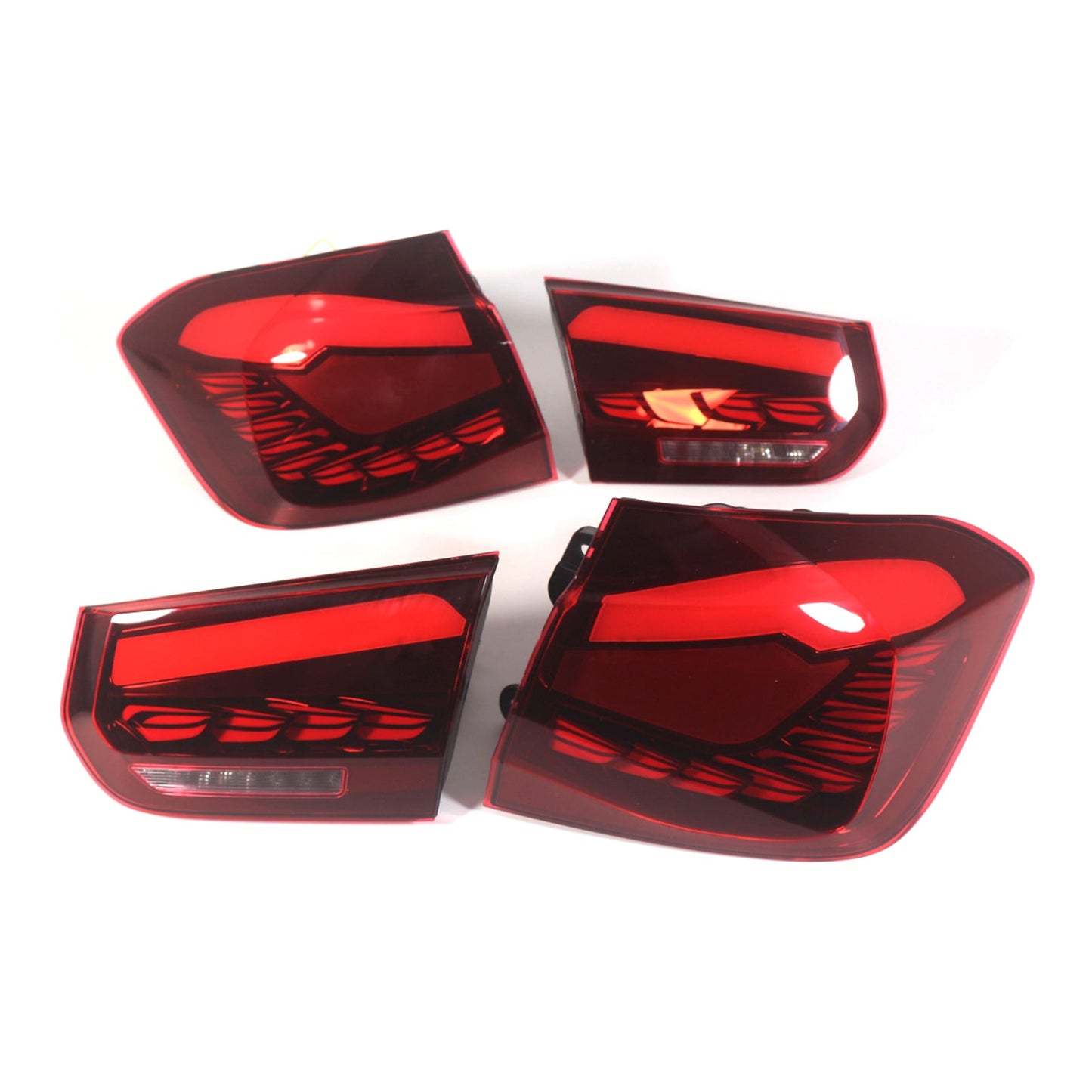 Fanali posteriori a LED rossi L&amp;R BMW Serie 3 F30 F35 F80 2012-2018, gruppo ottico posteriore 63217313039 63217372793