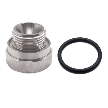 Adattatore per valvola di scarico olio, filettatura 27mm-2.0, colore argento, codice A-211.