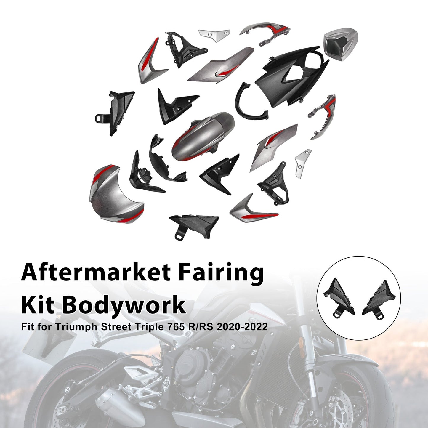 Kit di carene iniettabili per Street Triple 765 R/RS 2020-2022