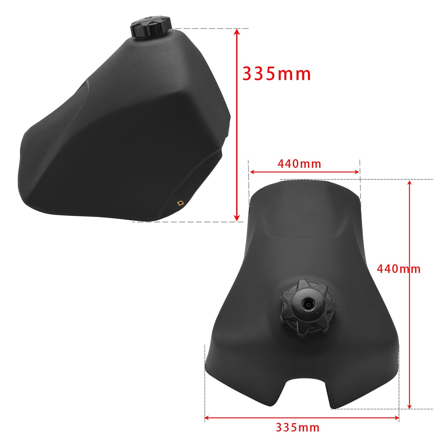 1985-2005 Kawasaki KLR 250 KLR250 NUOVO serbatoio carburante grande in plastica da 3,2 galloni nero