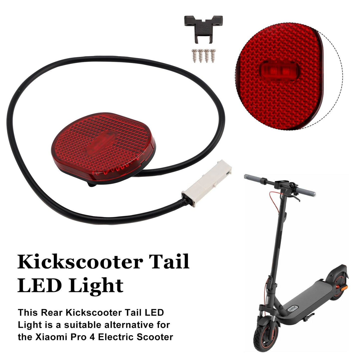 Xiaomi 4 Pro (1. Gen) E-Scooter Fanale Posteriore di Ricambio per Monopattino Elettrico