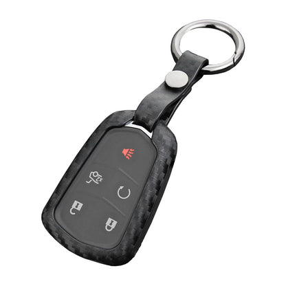 Custodia in pelle e silicone per chiave auto con fibbia per Cadillac