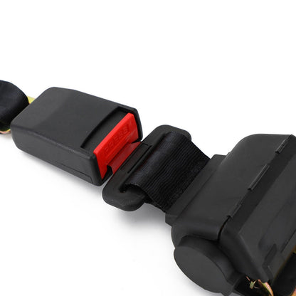 Cintura di Sicurezza Auto 2 Punti Retrattile Regolabile 120cm Colore Nero (Set da 2)