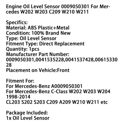 Sensore livello olio motore 0009050301 per Mercedes W202 W203 C209 W210 W211