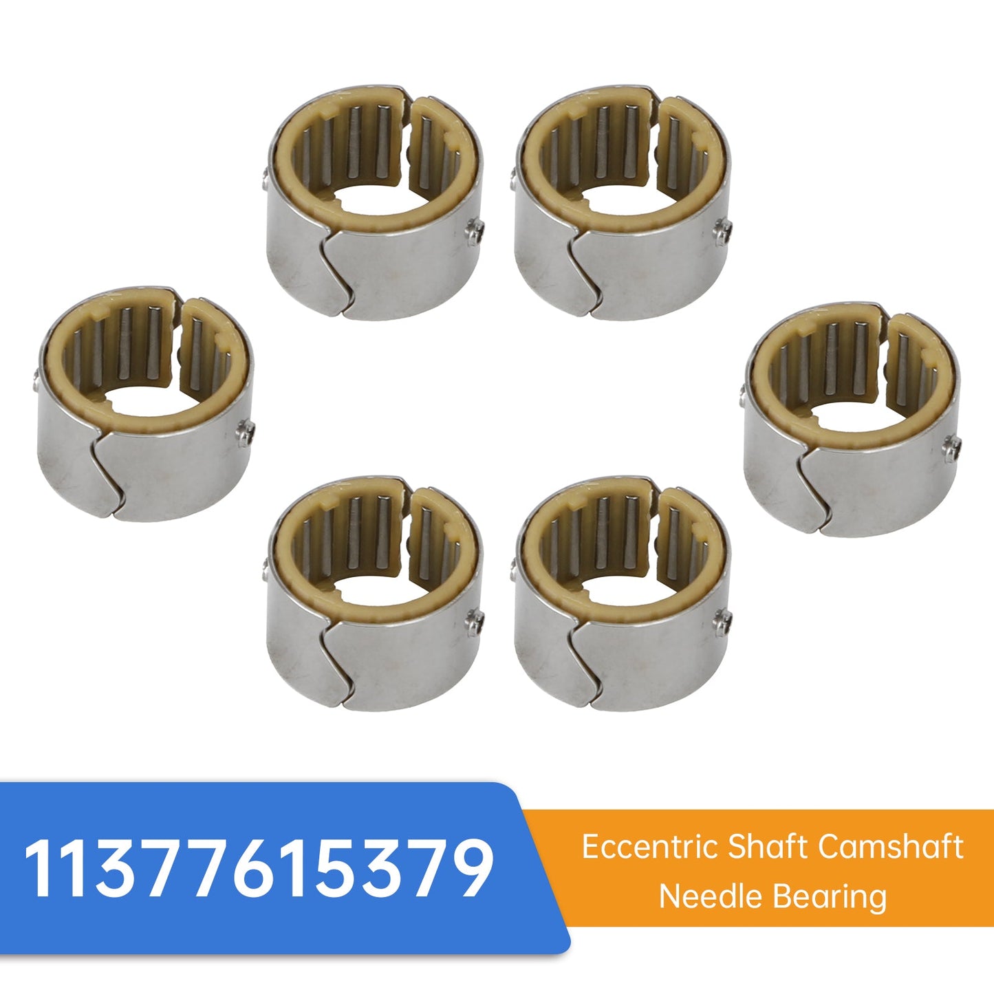 Set di 6 cuscinetti ad aghi per albero eccentrico e albero a camme per BMW 11377615379