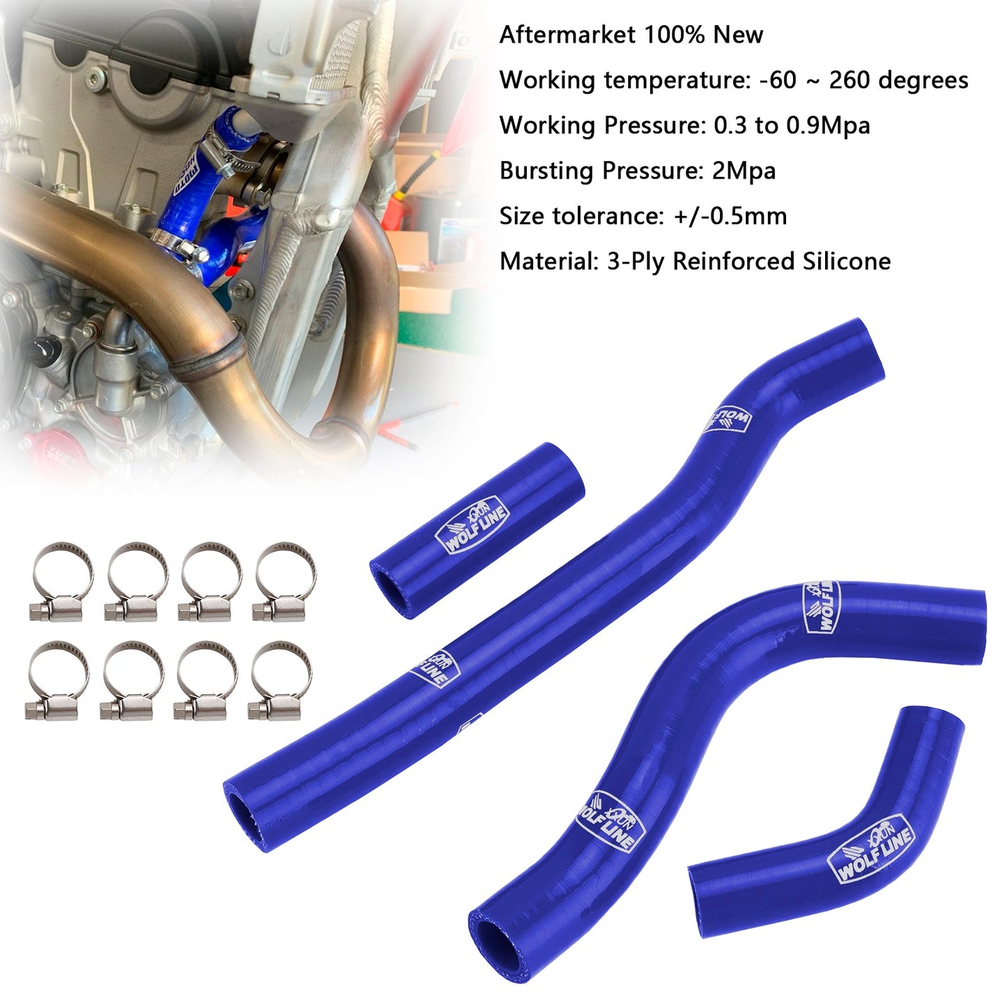 Tubo flessibile del liquido di raffreddamento del radiatore in silicone Honda CRF250R CRF250RX 2022-2025