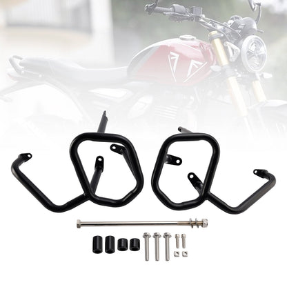 Paraurti antiurto per telaio di protezione motore Triumph TRACKER/THRUXTON 400 2025-2026 = Nero