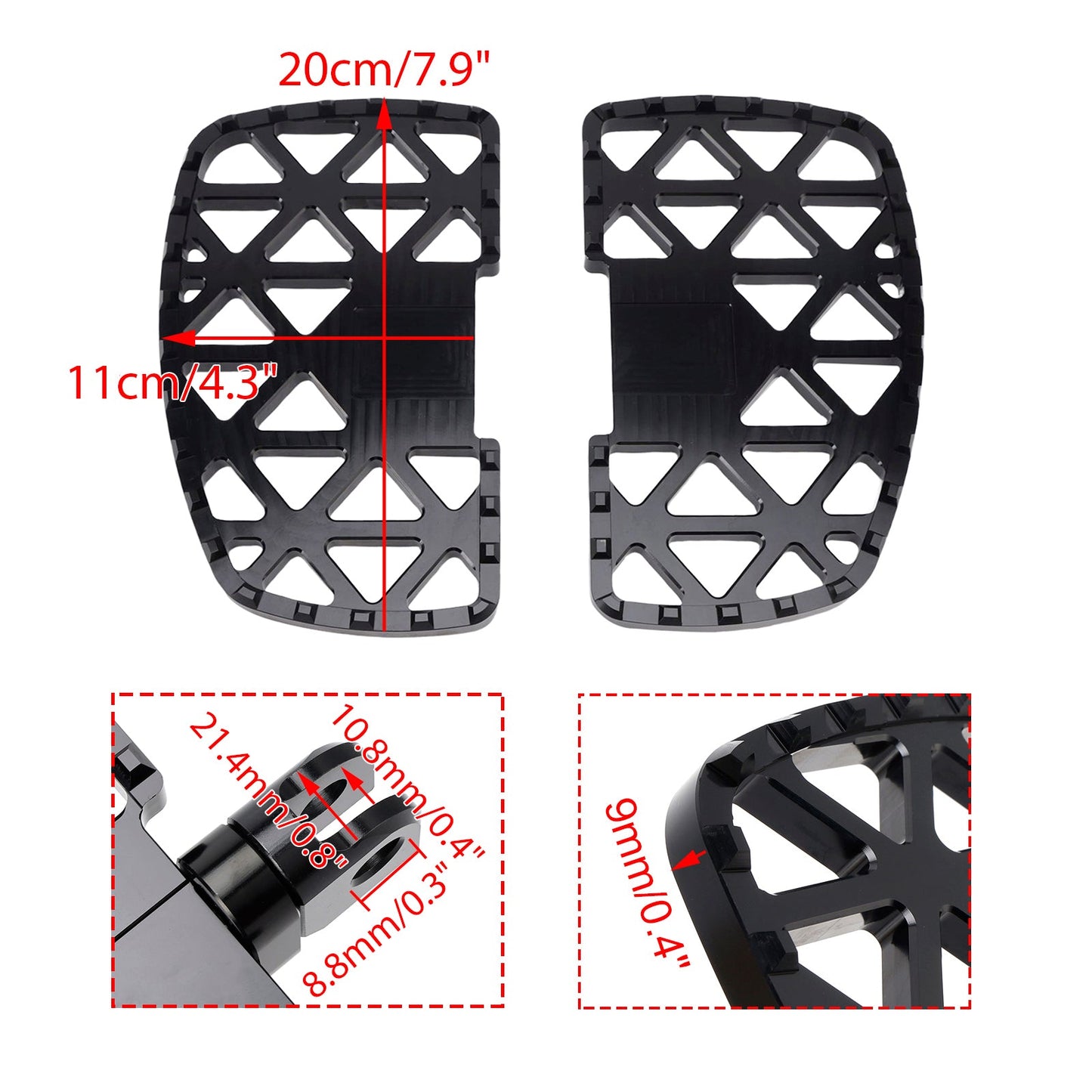 Pedane anteriori adatte per Kawasaki Eliminator 400 450 500 / SE 2023-2025