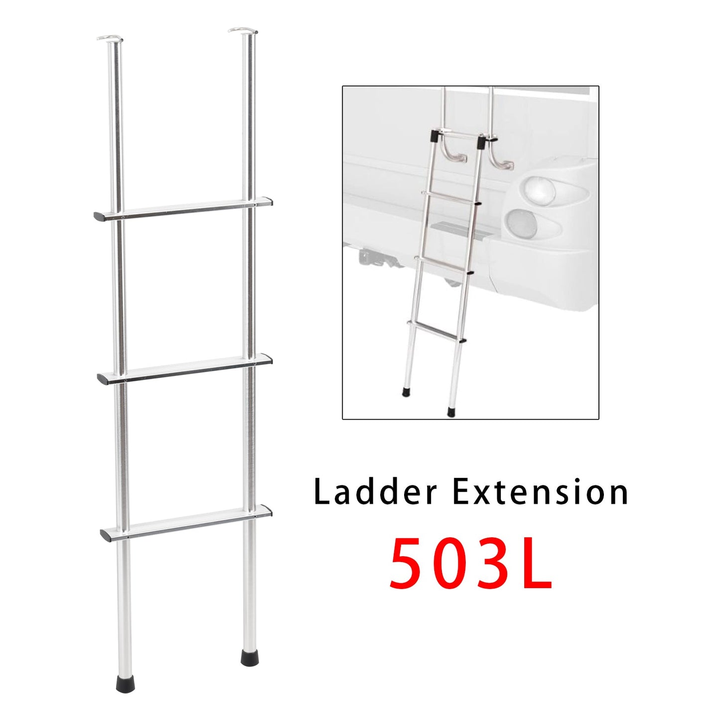 Estensione universale per scala RV in alluminio da 48"" 503L per tutte le scale RV con tubo da 1""