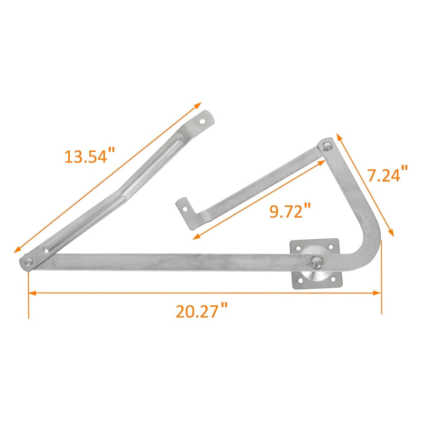 Coppia bracci cerniera per scaletta per soffitta per MFG Werner serie 55-2 dopo il 2010