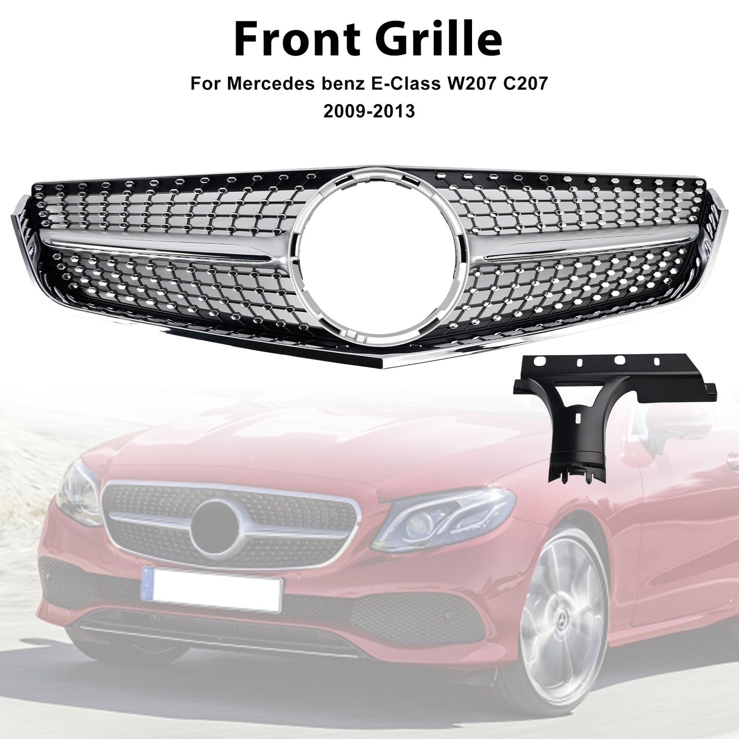 Per Mercedes Classe E W207 C207 2009-2013 Coupé Griglia paraurti anteriore