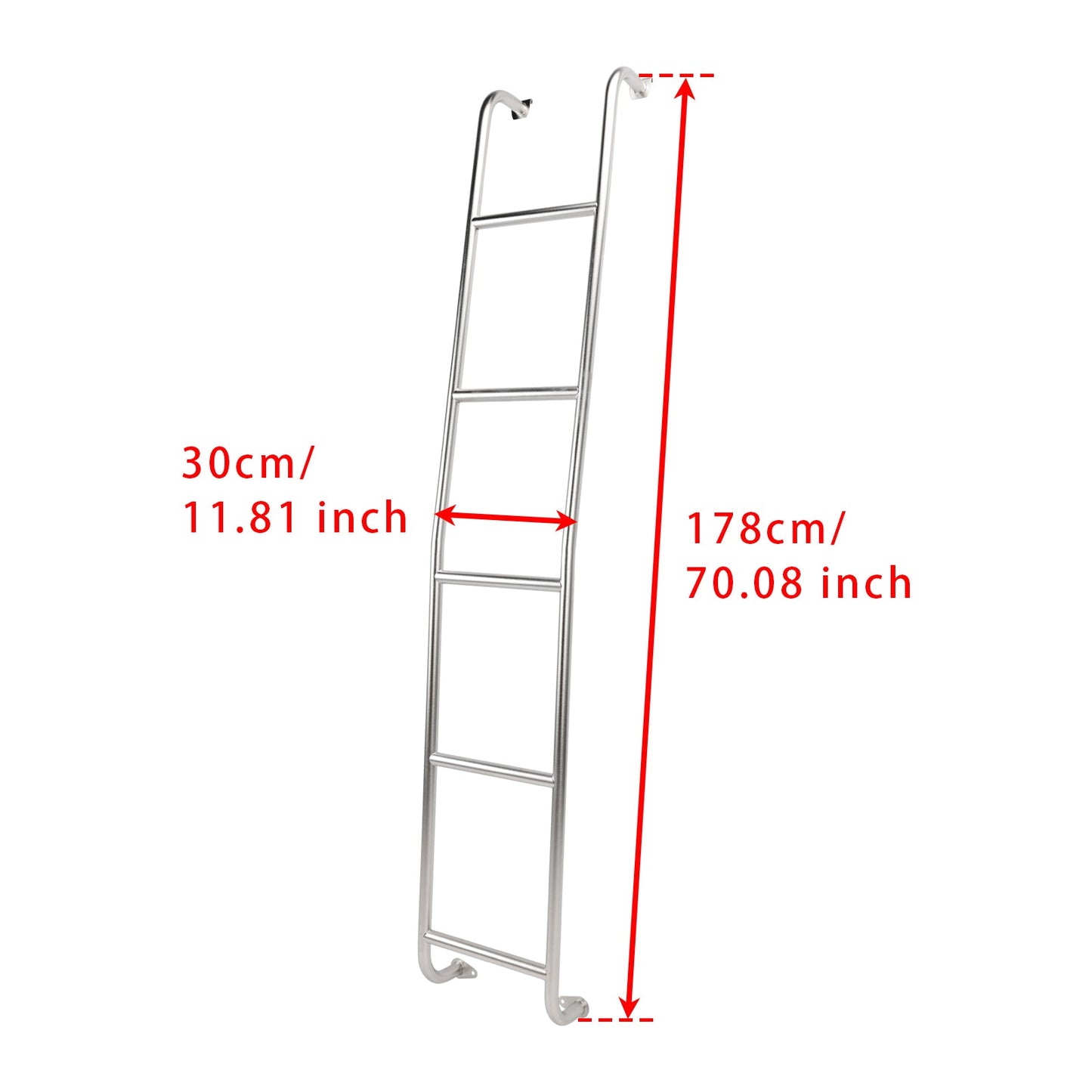 Scala per furgoni Ford Transit High Roof 2014-2025 in acciaio inox a 5 gradini A093TL