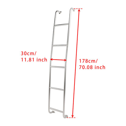 Scala per furgoni Ford Transit High Roof 2014-2025 in acciaio inox a 5 gradini A093TL