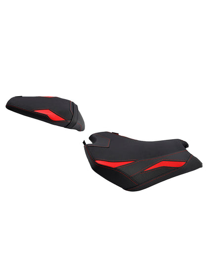 2025 - Kit cuscini passeggero anteriore e posteriore Raider per Kawasaki Z900 Zr900-F, colore rosso.
