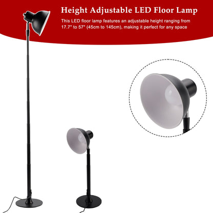 Lampada da terra e da tavolo a LED regolabile in noce, dimmerabile per camera da letto/ufficio, 3 colori