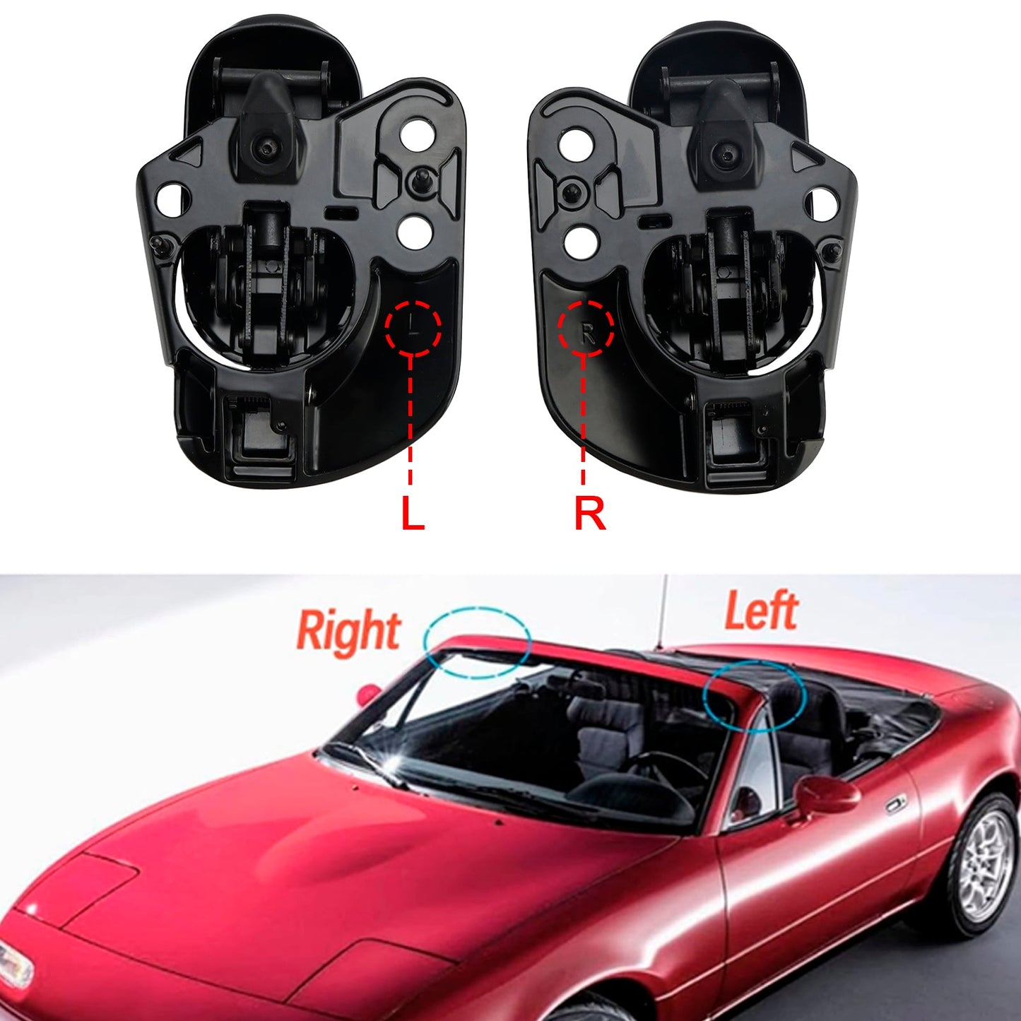 Serratura per tetto convertibile in tela Mazda Miata 1990-2003 NA01-R1-310L/320L