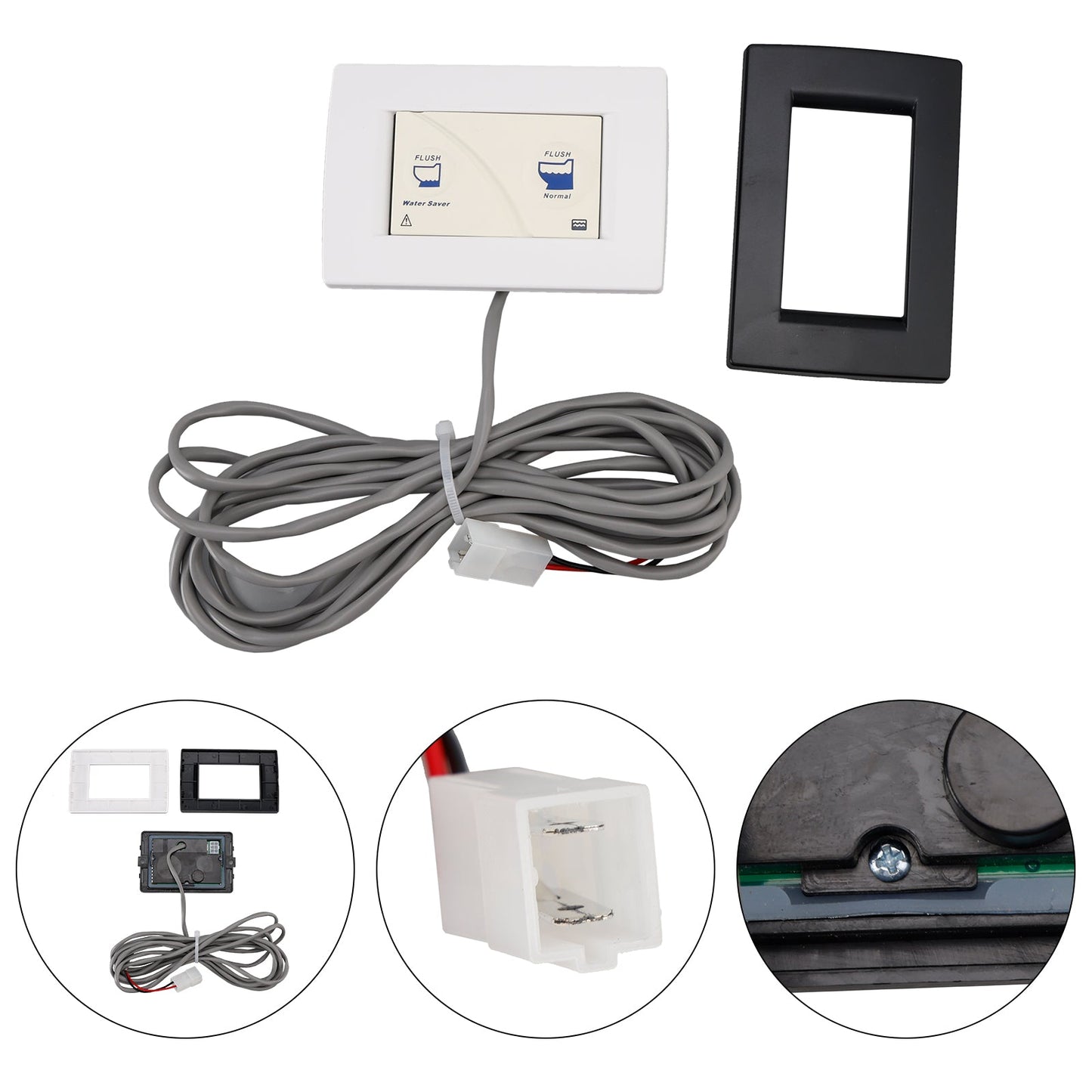 36387 Interruttore a parete per WC Tecma RV Silence Plus - Interruttore a parete a 2 pulsanti