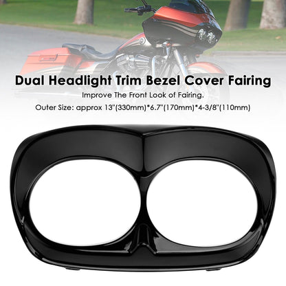 Copertura della cornice del faro anteriore doppio per Road Glide 1998-2013