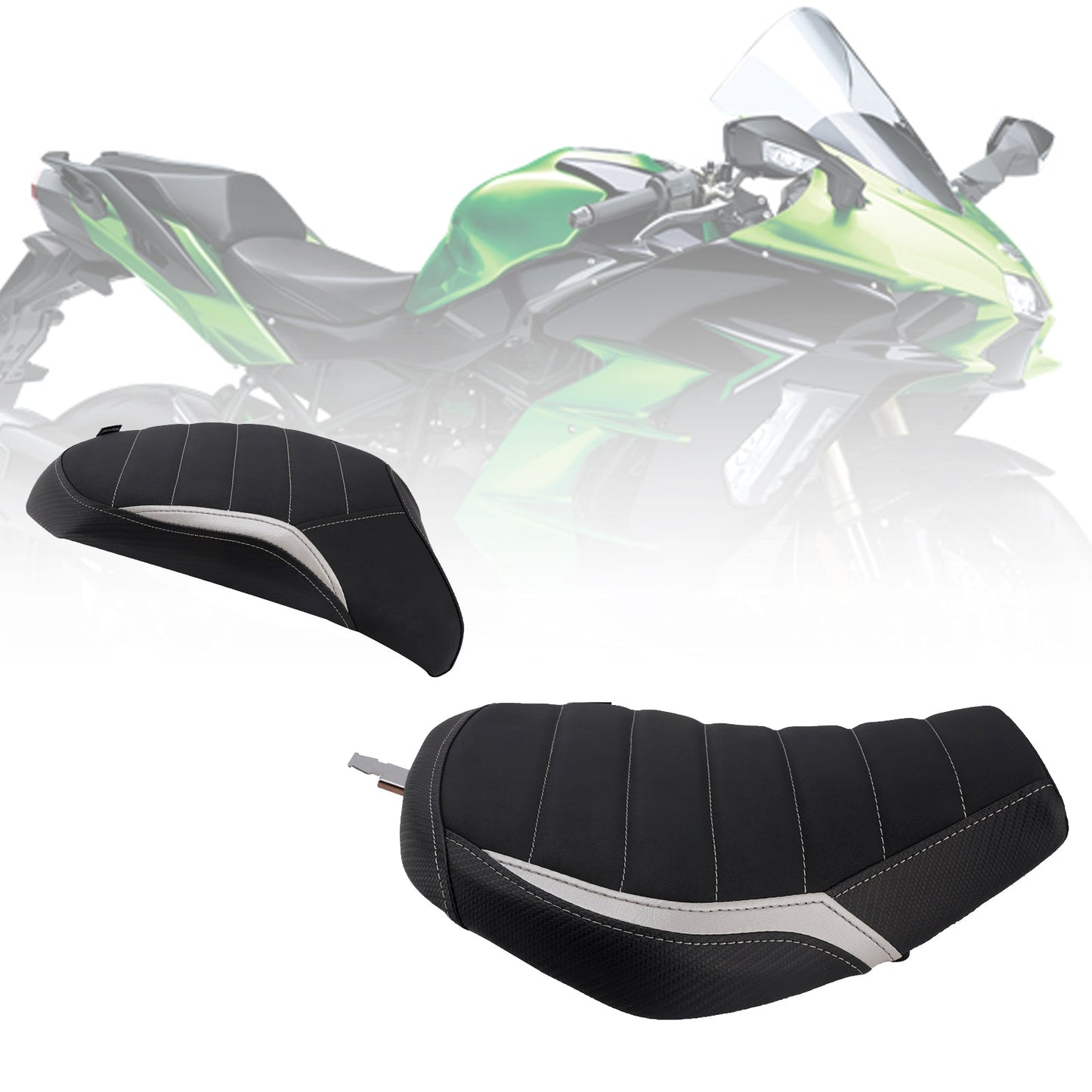 Kit di sedili posteriori grigio per conducente e passeggero per Kawasaki Ninja H2 Sx 2022-2025