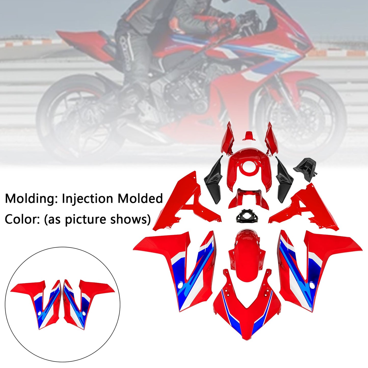 Kit carenatura in plastica ABS per iniezione per Honda CBR650R 2024-2025