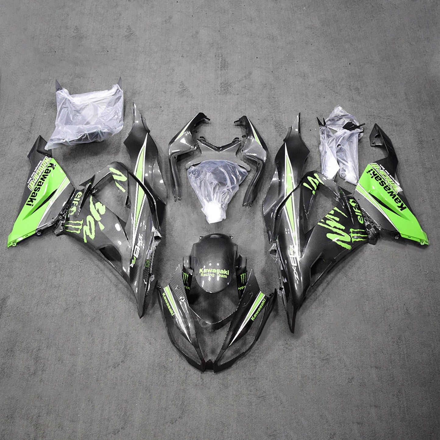 Kit carenatura iniezione in plastica ABS adatto per Kawasaki ZX6R 636 2013-2018