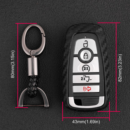 Custodia in similpelle e silicone per chiave auto con fibbia per Ford Smart