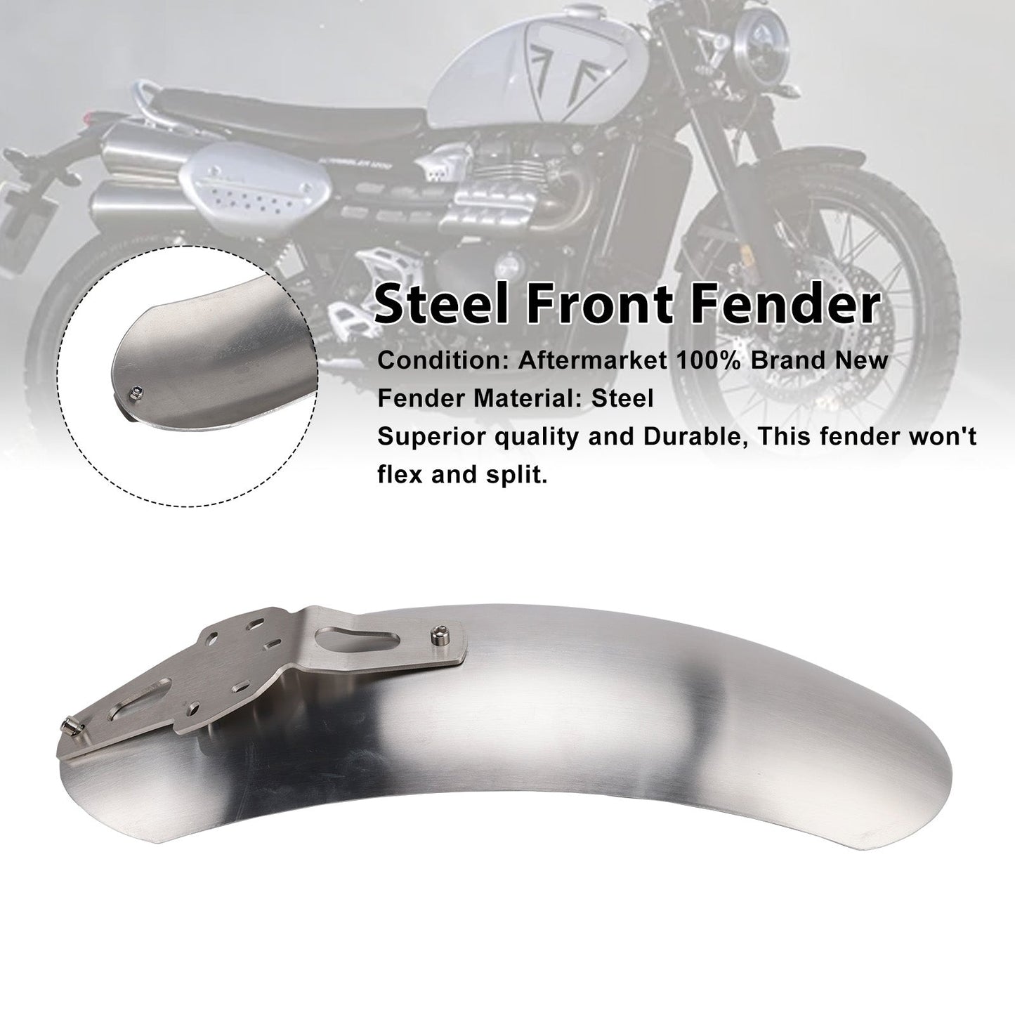 Parafango anteriore in acciaio per Scrambler 1200X 1200XC 1200XE 2019-2025