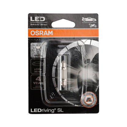 Luce auto LEDriving SL C5W 6418DWP 36MM 12V 0,6W 6000K per OSRAM