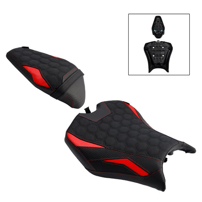 2025 - Kit cuscini passeggero anteriore e posteriore Raider per Kawasaki Z900 Zr900-F, colore rosso.