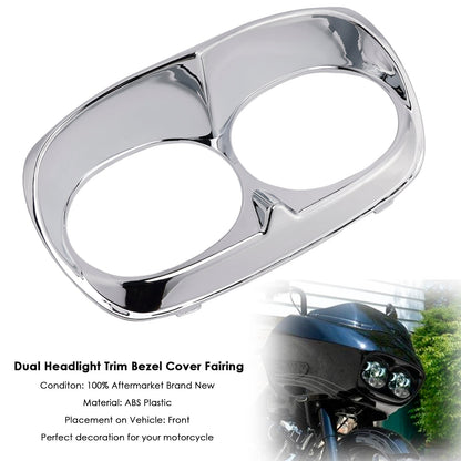 Copertura della cornice del faro anteriore doppio per Road Glide 1998-2013