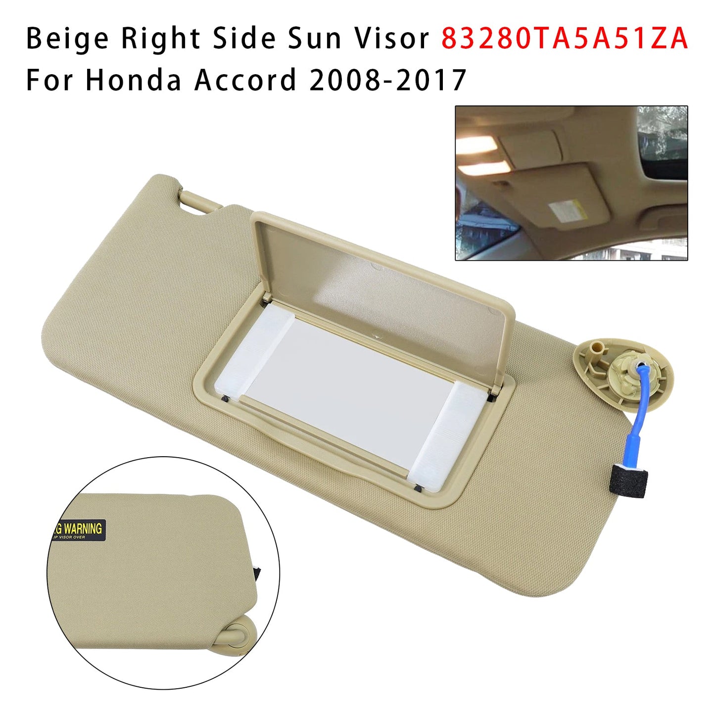 Visiera parasole lato destro beige Honda Accord 2008-2017 83280TA5A51ZA