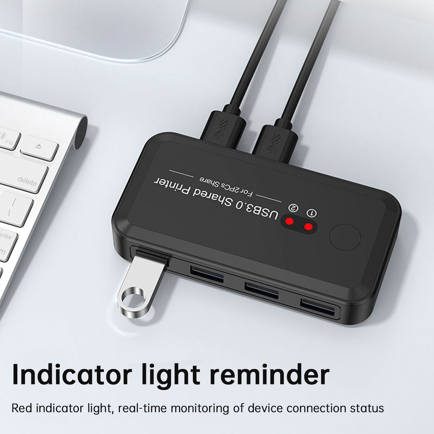 Dispositivo di condivisione stampante con switch USB 3.0 a 2 ingressi e 4 uscite, condivisione di due computer