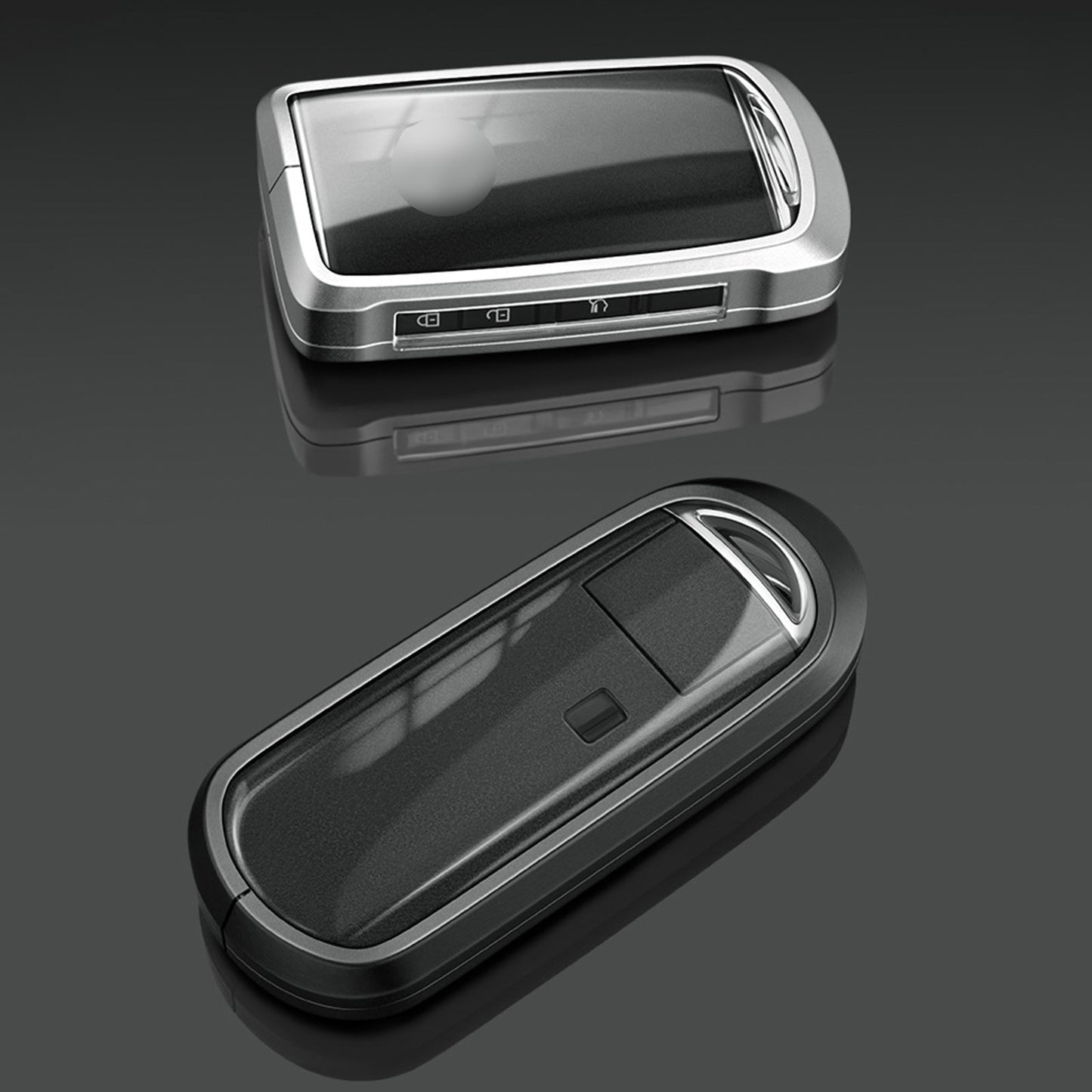 Custodia per chiave auto in TPU argentato in lega di alluminio con fibbia per Mazda CX-4 CX-5