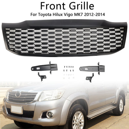 Griglia paraurti anteriore nera opaca Toyota Hilux Vigo MK7 2012-2014