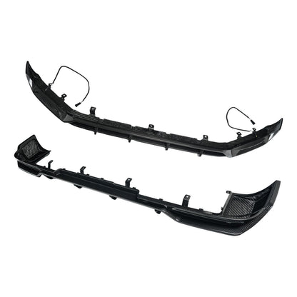 Diffusore anteriore e posteriore in fibra di carbonio a secco per paraurti, compatibile con Mercedes Classe G W465 2025+