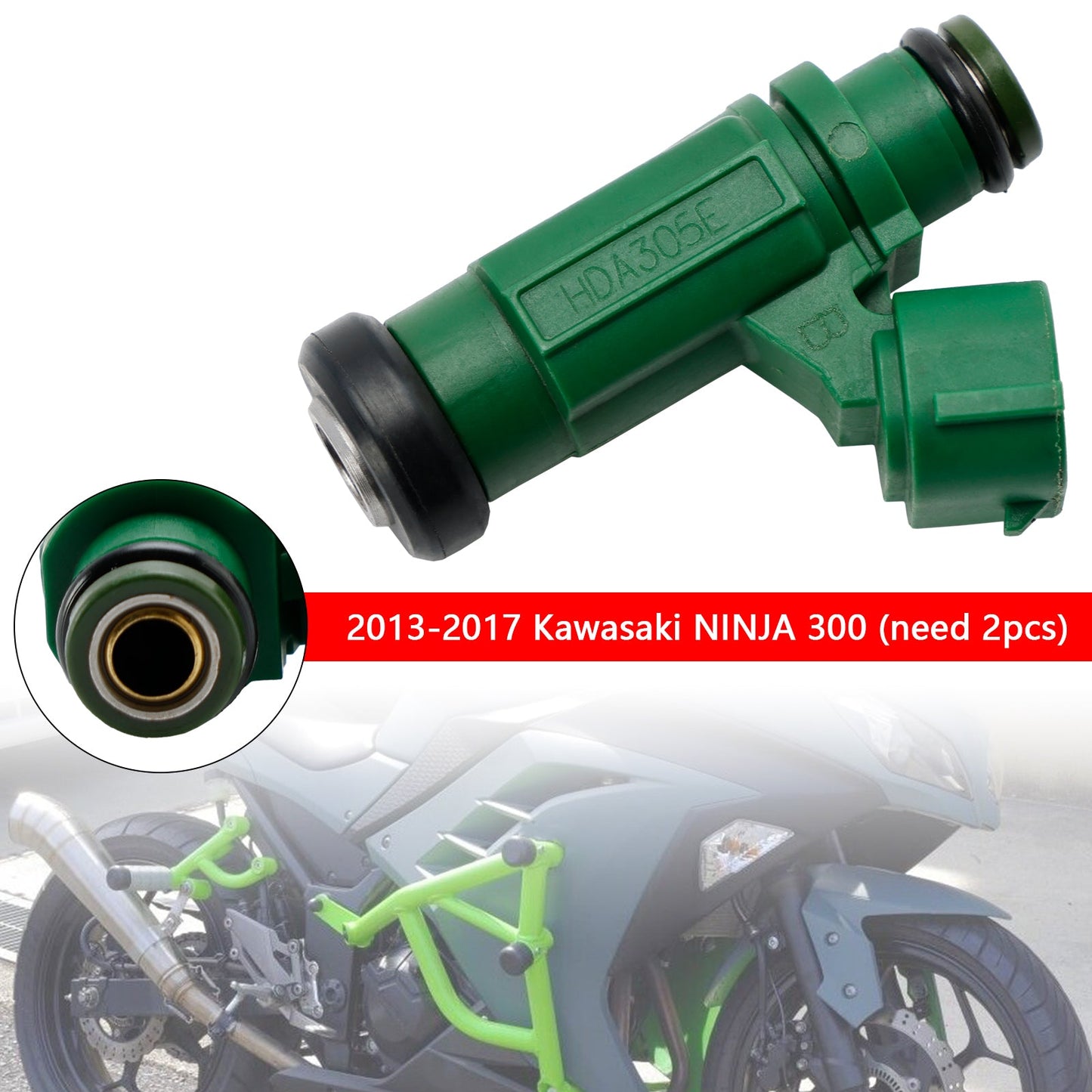49033-0558 Iniettore di carburante per Kawasaki Versys-X 300 2017-2022 Ninja 300 2013-2017