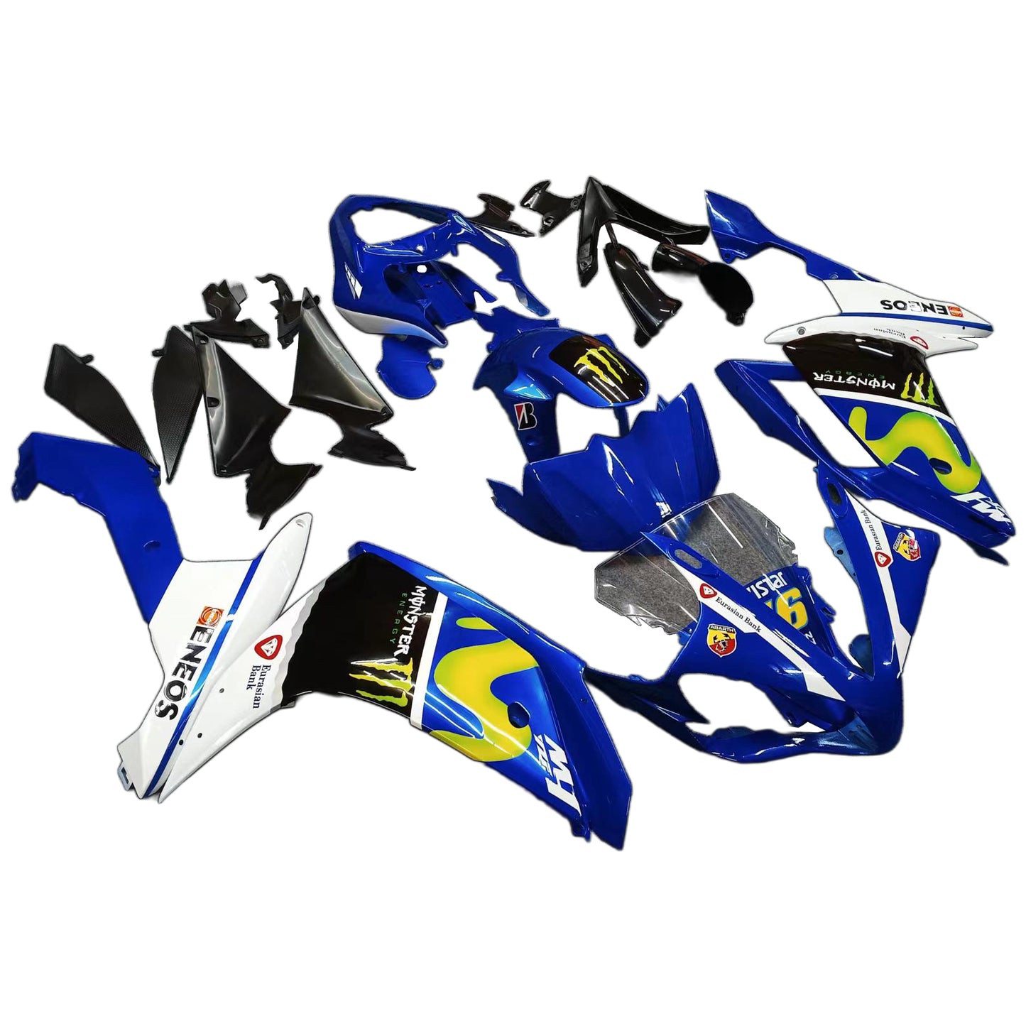 Kit carenatura iniezione Carrozzeria in plastica ABS adatta per Yamaha YZF-R1 2007-2008