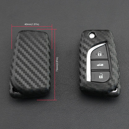 Custodia in similpelle e silicone per chiave auto con fibbia per Toyota