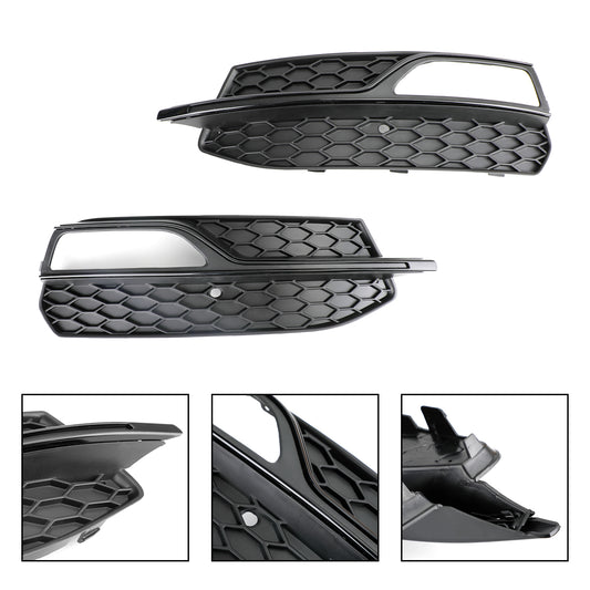 Lower Bumper Fog Light Cover Grill Grille Per AUDI A3 S3 S-Line 2013-2016