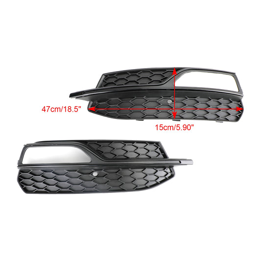 Lower Bumper Fog Light Cover Grill Grille Per AUDI A3 S3 S-Line 2013-2016