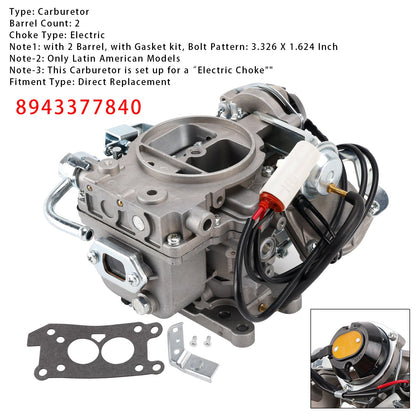 09/1988-07/1994 Isuzu Amigo Impulse Pickup Caribe 2.3L 2254CC L4 GAS SOHC 2 Barili Carburatore 8943377840