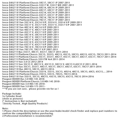 2009-2011 Iveco DAILY IV Van 65C14 V, 65C14 V/P Testata cilindro 908559 0200KC