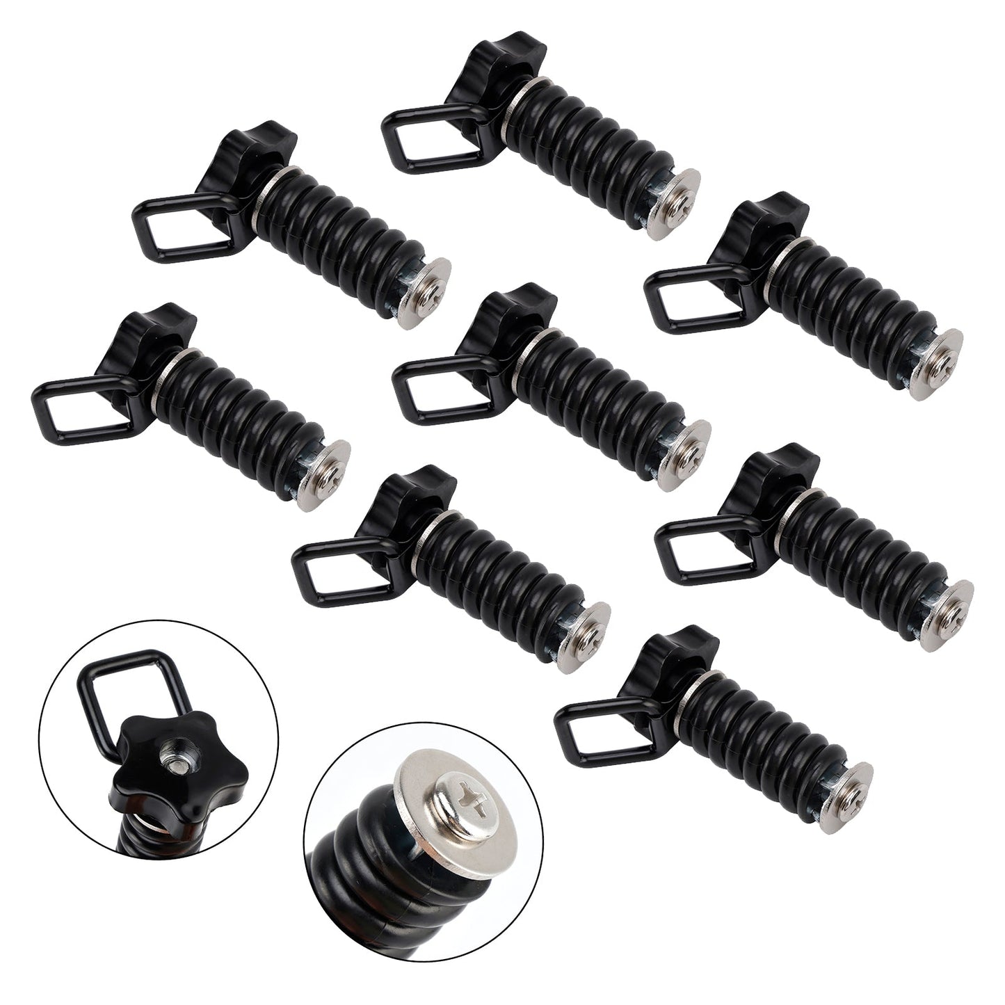 8 ancoraggi di fissaggio flessibili con anello di bloccaggio per Polaris Rzr Sportsman 13-25