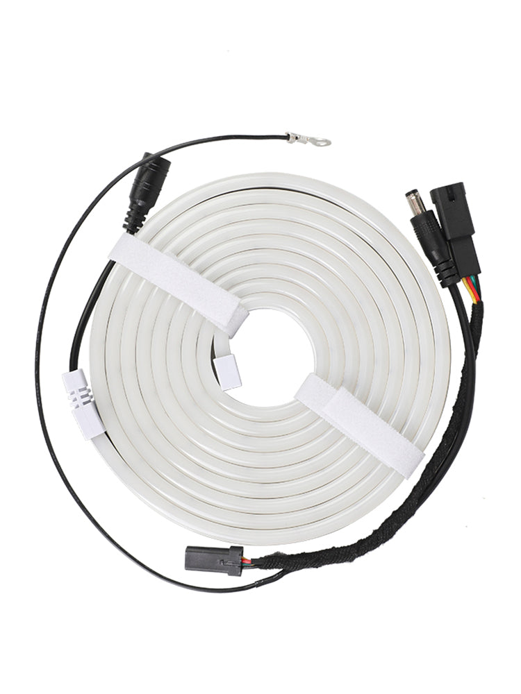 Striscia luminosa a LED per atmosfera ambientale del bagagliaio anteriore bianca per Tesla Model 3/Y/S/X 2021-2024