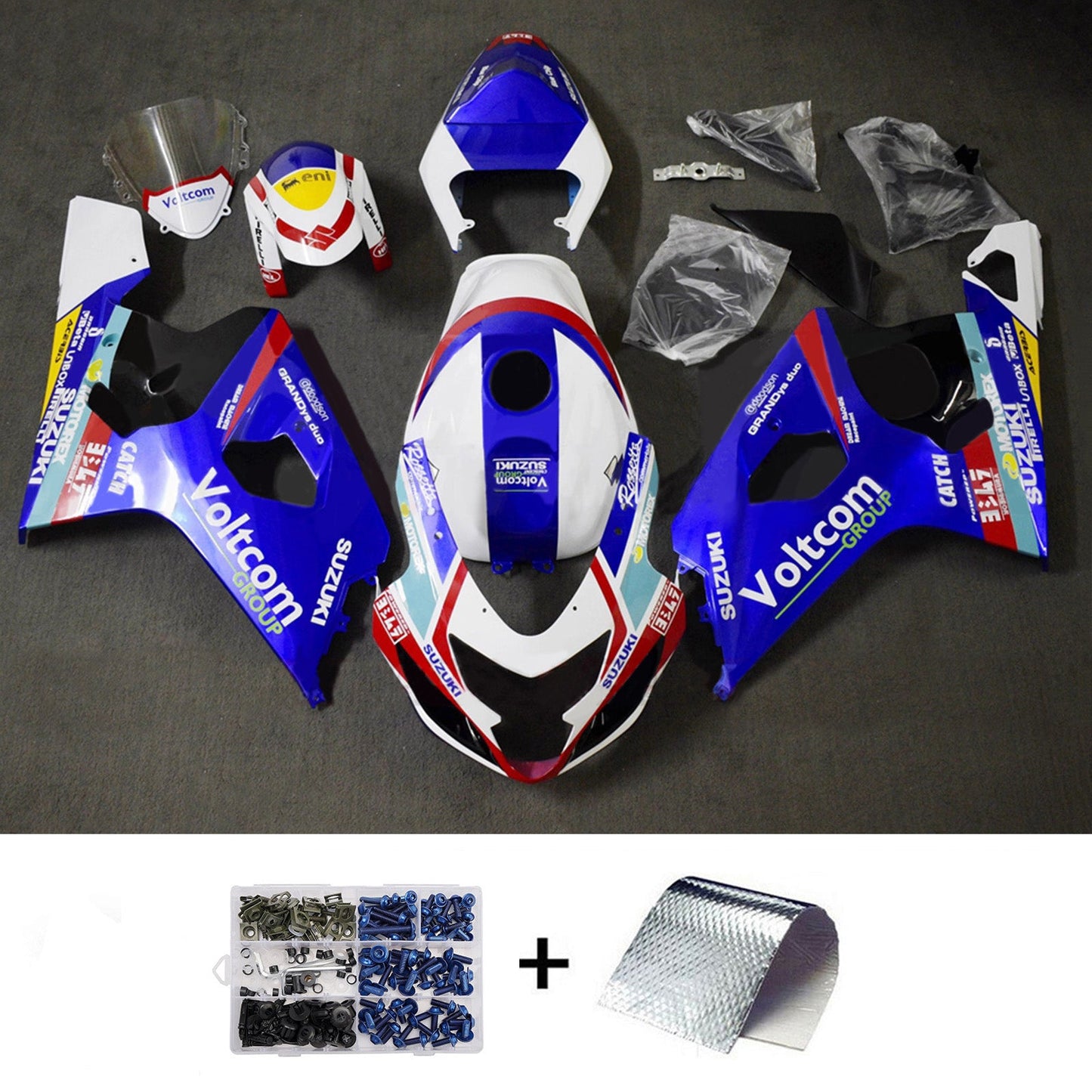 Kit carenatura iniezione plastica ABS per Suzuki GSXR 600/750 2004-2005 K4